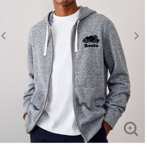 Roots salt & pepper full zip hoodie